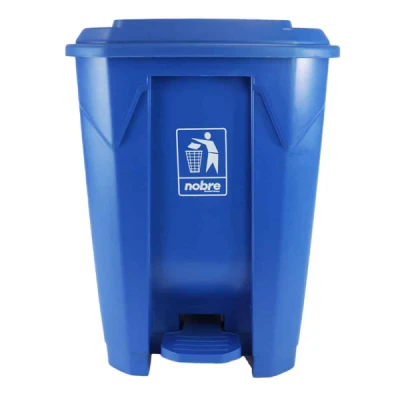 Lixeira Plástica com Pedal  50 Litros Quadrada Nobre Azul (56A x 34L x 31P) REF: 59178