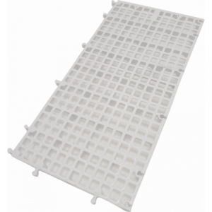Estrado Piso Plástico Modular 25x50cm Branco Reciclado Megaplaste