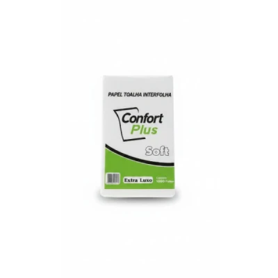 Toalha de Papel Interfolhado (100% Celulose) (20x21cm) Pacote C/1000 Branco Okpel Confort Extra-Luxo