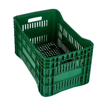 Contentor Caixa Plástica 46 Litros MS60P (31,5cm x 36cm x 55,6cm) Verde Mercoplasa