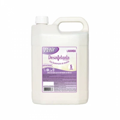 Desinfetante Perfumado Bombona 5 Litros com Quartenário de Amônia Petit Química Lavanda