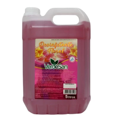 Desinfetante Perfumado Bombona 5 Litros com Quartenário de Amônia Verdesan Floral 010025