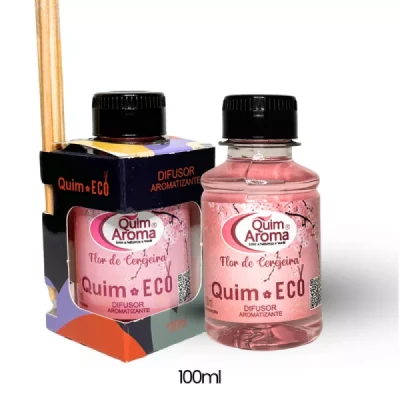 Aromatizante Ambiental Difusor com Varetas 100ml Quim Aroma Flor de Cerejeira 7503-15
