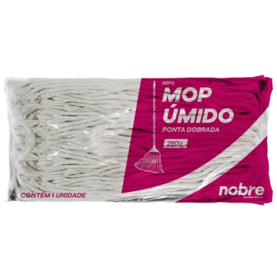 Refil para Rodo Mop Úmido Loop com Pinça 290gr Ponta Dobrada Nobre 32973