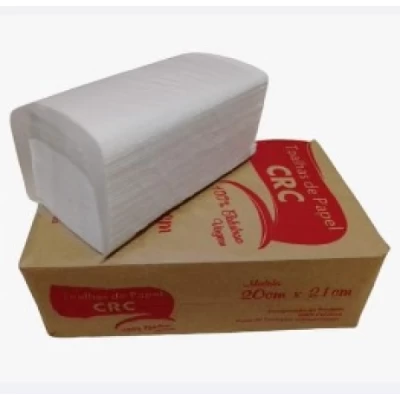 Toalha Papel Interfolhado (100% Celulose) 20x21cm 20gr Fardo C/1000 Cromopel CRC-700