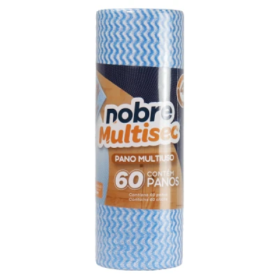 Pano Limpeza Multiuso (28cm x 50cm x 30M) Bobina Picotada C/60 Panos Nobre Azul 57253