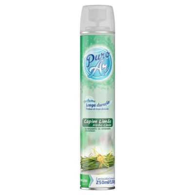 Aromatizante Ambiental Aerosol Frasco 250ml Puro Ar Capim-Limão Domline