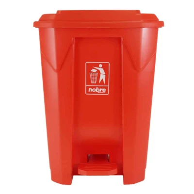 Lixeira Plástica com Pedal  50 Litros Quadrada Nobre Vermelha (56A x 34L x 31P) REF: 59177