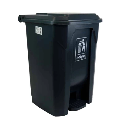 Lixeira Plástica com Pedal  50 Litros Quadrada Nobre Cinza (56A x 34L x 31P) REF: 56323