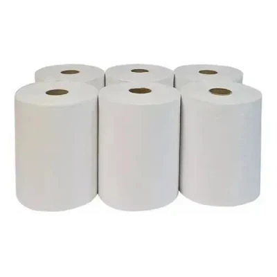 Toalha Papel Bobina (Branco-Luxo) 24gr Fardo (6 Rolos x 200m x 20cm Altura) Onix