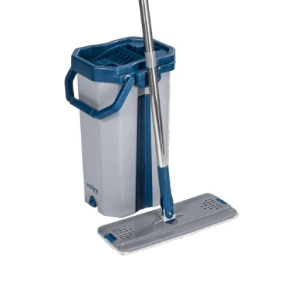 Rodo Mop Flat com Balde Vertical 10 Litros com Cabo 1,30m (130cm) Nobre 38919