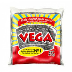Palha de Aço 25gr N°1 Média Vega Nobre 28809