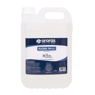 Álcool Líquido 70,0 INPM Bombona 5,1 Litros Araras Uso Hospitalar 500099