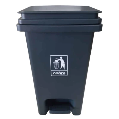 Lixeira Plástica com Pedal 20 Litros Quadrada Nobre Cinza (44A x 27L x 20P) REF: 58384