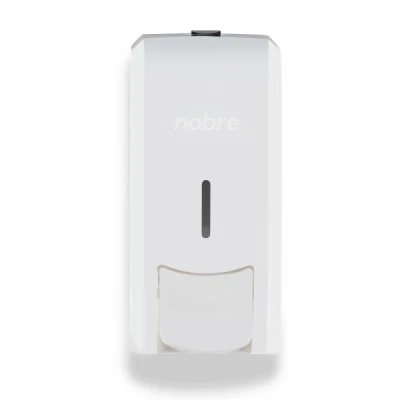 Saboneteira Plástica  800ml com Reservatório para Líquido Nobre Classic Branco/Cinza 40301