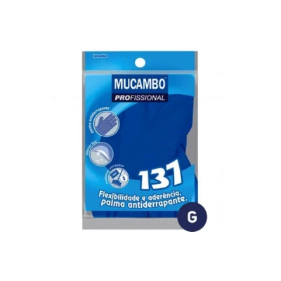 Luva Multiuso Látex sem Forro Mucambo-131 Azul C/1 Par Tamanho=G Nobre 27616