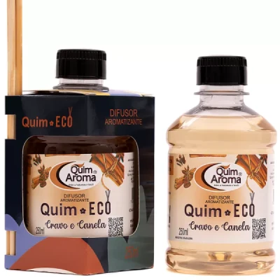 Aromatizante Ambiental Difusor com Varetas 250ml Quim Aroma Cravo & Canela 1244-12