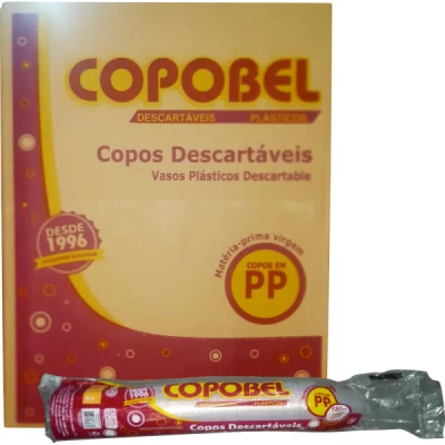 Copo Plástico 180ml PP Transparente Tira C/100 Copobel