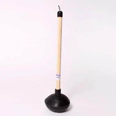 Desentupidor de Borracha para Vaso Sanitário com Cabo 80cm Madeira Perovinha 0007