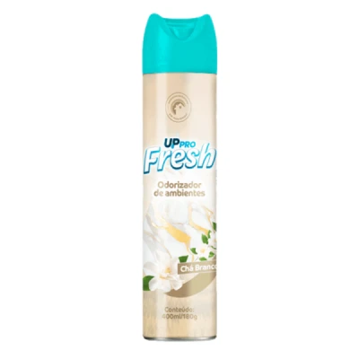 Aromatizante Ambiental Aerosol (Bom Ar) Frasco 400ml Up-Fresh Nobre Chá Branco 65855