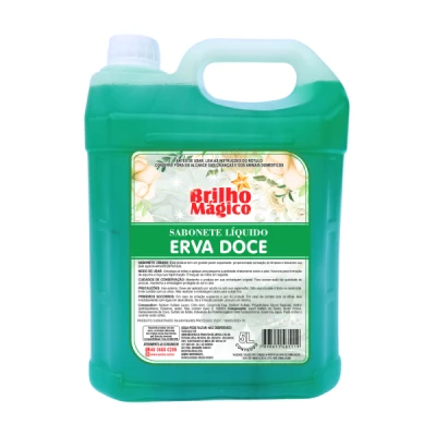Sabonete Líquido Bombona 5 Litros AMDM Brilho Mágico Erva Doce