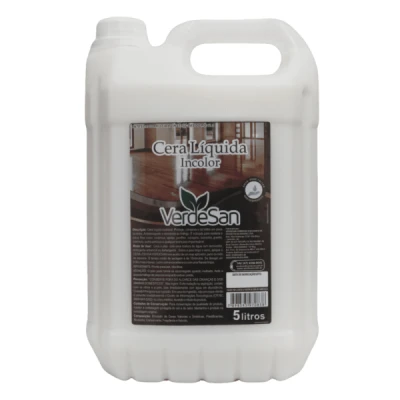 Cera Líquida Acrílica Auto-Brilho Bombona 5 Litros Verdesan Incolor 15001