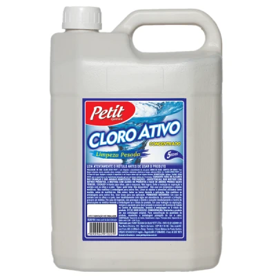 Cloro-Ativo para Limpeza Bombona 5 Litros Petit Química (6% Hipoclorito)