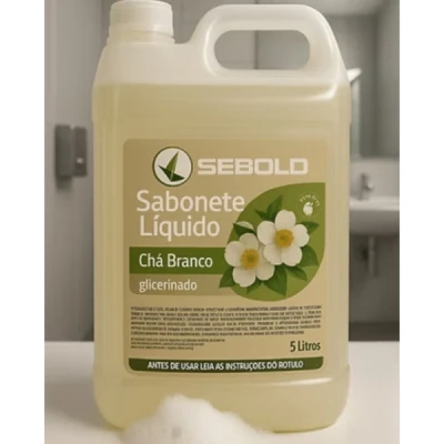 Sabonete Líquido Bombona 5 Litros Sebold PEAD Chá Branco 1058