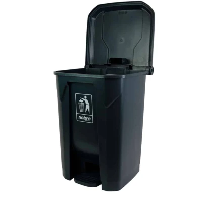 Lixeira Plástica com Pedal  50 Litros Quadrada Nobre Cinza (56A x 34L x 31P) REF: 56323