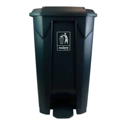 Lixeira Plástica com Pedal 100 Litros Quadrada Nobre Cinza (80A x 35L x 37P) REF: 56325