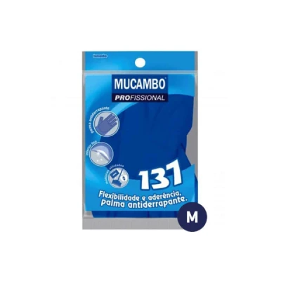 Luva Multiuso Látex sem Forro Mucambo-131 Azul C/1 Par Tamanho=M Nobre 27615