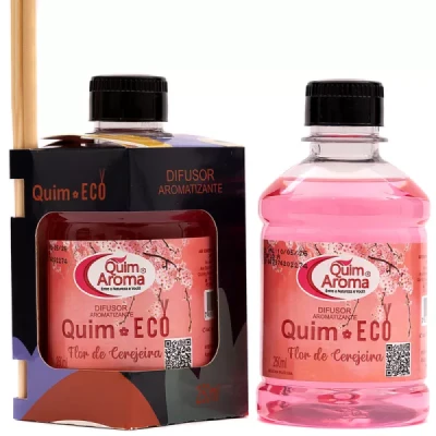 Aromatizante Ambiental Difusor com Varetas 250ml Quim Aroma Flor de Cerejeira 1251-12