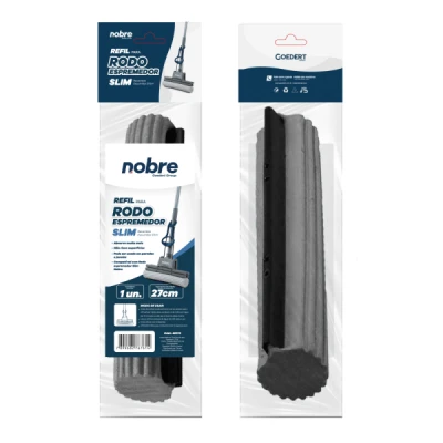 Refil para Rodo Mágico Mop Sintético 27cm com Espremedor Slim Nobre 40173