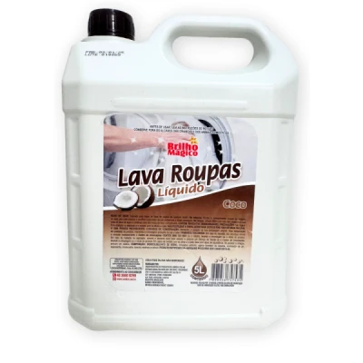 Sabão Lava Roupas Líquido Bombona 5 Litros AMDM Brilho Mágico Coco