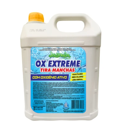 Tira Manchas Líquido sem Cloro Bombona 5 Litros Ox-Extreme com Oxigênio Ativo AMDM Jasmin