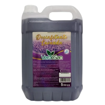 Desinfetante Perfumado Bombona 5 Litros com Quartenário de Amônia Verdesan Lavanda 010026