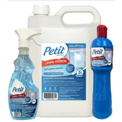 Limpador Limpa-Vidros Frasco 500ml (Secagem Rápida) Petit Química