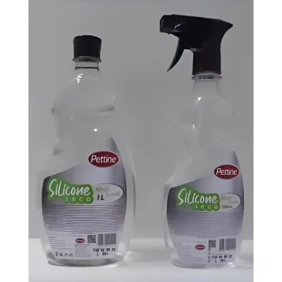 Silicone Líquido Seco Frasco 1 Litro com Pulverizador Pettine Maçã Verde