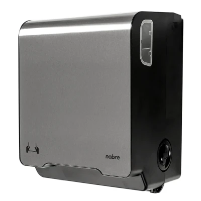 Dispenser para Papel Toalha Bobina Auto-Corte Nobre Brave Preto/Inox 56846
