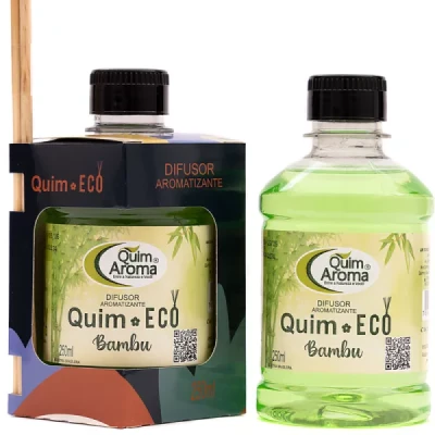 Aromatizante Ambiental Difusor com Varetas 250ml Quim Aroma Bambu 1247-12