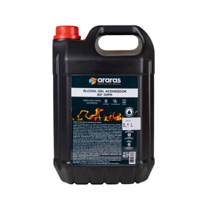 Álcool Gel 80,0 INPM Bombona 5,1 Litros Araras Acendedor 500799