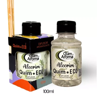 Aromatizante Ambiental Difusor com Varetas 100ml Quim Aroma Alecrim 7509-15