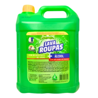 Sabão Lava Roupas Líquido Bombona 5 Litros AMDM Jasmim com Álcool + Bicarbonato de Sódio