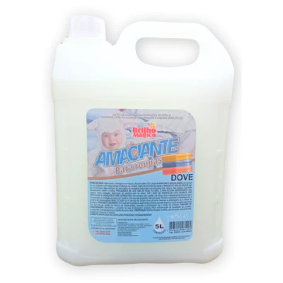Amaciante Roupas Perfumado Bombona 5 Litros AMDM Brilho Mágico Dovy Branco