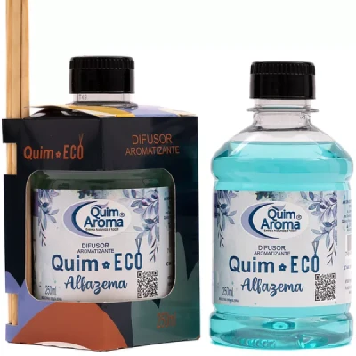 Aromatizante Ambiental Difusor com Varetas 250ml Quim Aroma Alfazema 1245-12