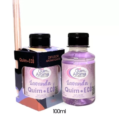 Aromatizante Ambiental Difusor com Varetas 100ml Quim Aroma Lavanda 7504-15