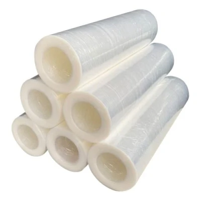Filme Plástico Transparente Stretch (500mm x 0,030 Micras) Bobina sem Tubete 4kg Cleanpack