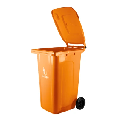 Lixeira Plástica Coletora 240 Litros C/2 Rodas Nobre (Modelo Europeu) Verde 39839