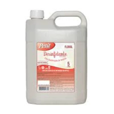 Desinfetante Perfumado Bombona 5 Litros com Quartenário de Amônia Petit Química  Floral