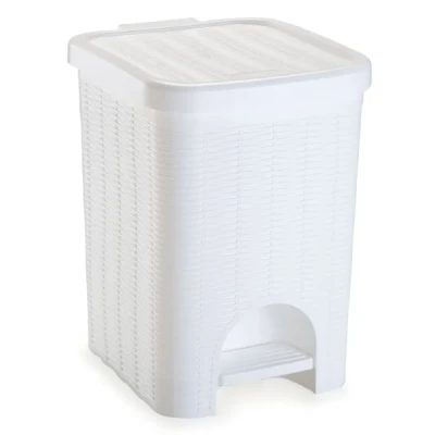 Lixeira Plástica com pedal 12 Litros Branca Vime Nitronplast